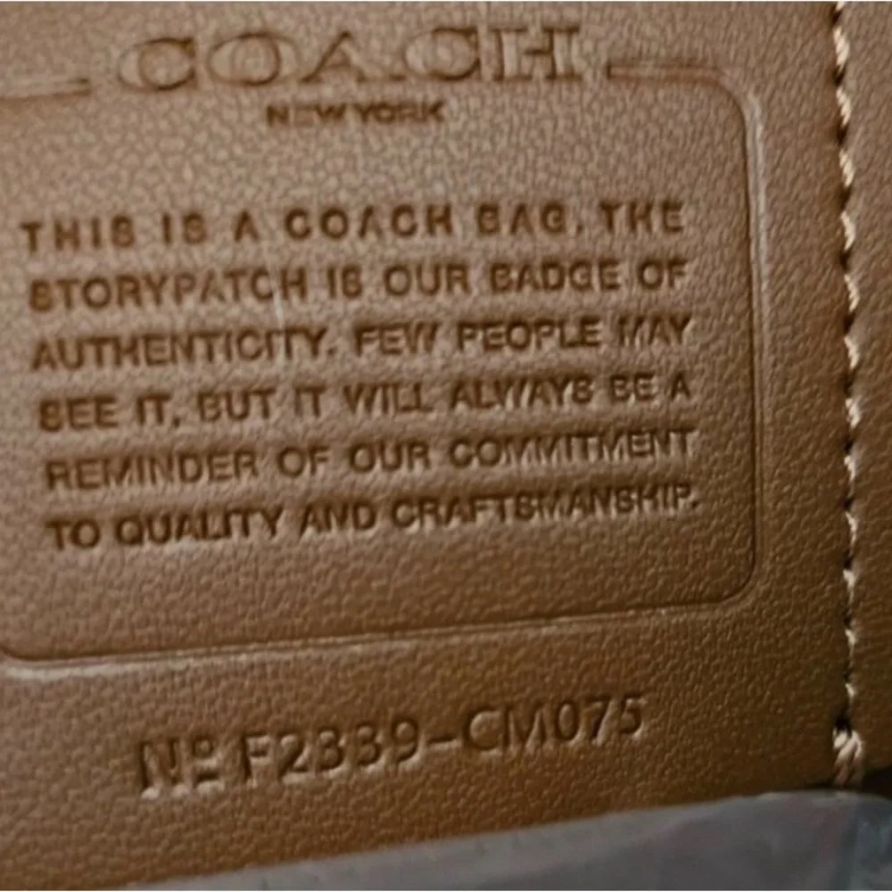 Coach Chestnut Brown Leather Suede Tote - Picture 4 of 14